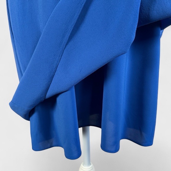 Alice + Olivia Silk Mini Dress Women’s Small Blue Fierra Shift Lined Y-Back - Picture 5 of 14